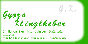 gyozo klinglheber business card